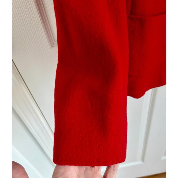 90's Bright Red Wool/Cashmere Blend Blazer with Original Tags | 90's Workwear - Picture 5 of 9